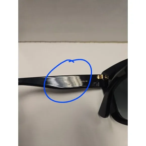 Store Return Gucci GG0327S-001 Oversized Black Cat-Eye Sunglasses - Picture 2 of 7